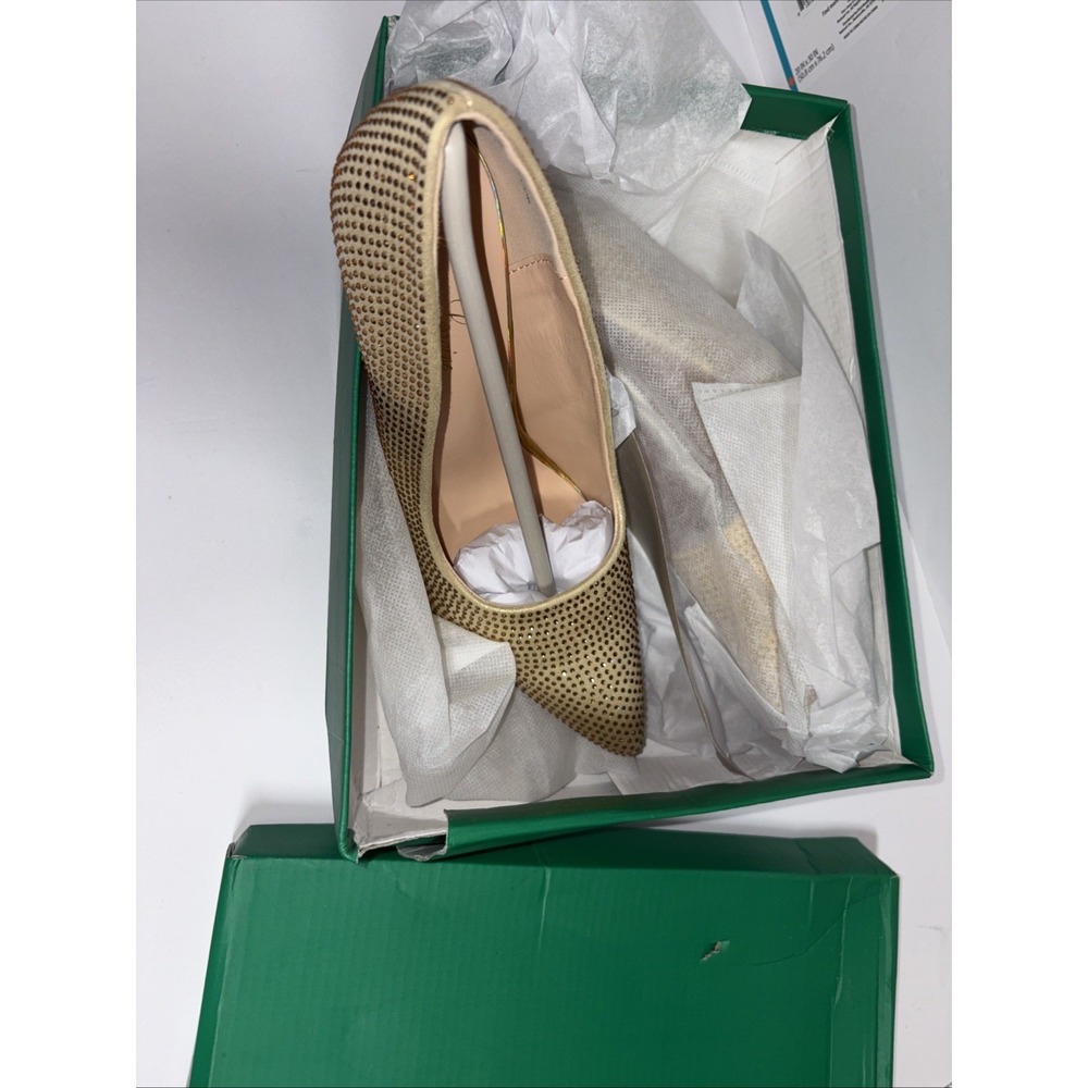 Lauren Lorraine Size 7.5 NEW Bronze Gold Heels